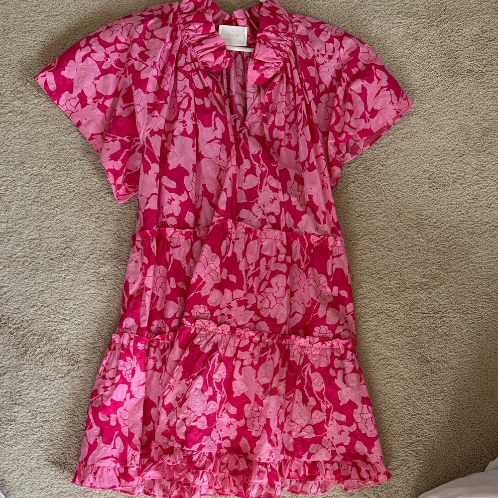 Tuckernuck Pink Floral Tiered Short Dress - Picture 3 of 5